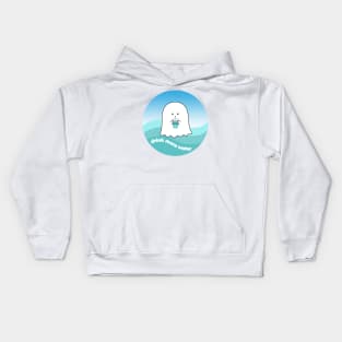 Gordie the Ghost (drink more water) | by queenie's cards Kids Hoodie